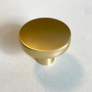 Brushed Gold Brass Cabinet Knobs, set of 5